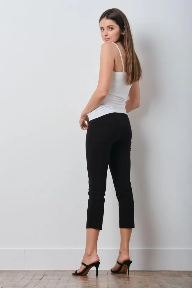 Avenue Montaigne BRIGITTE Signature Black Women Pants