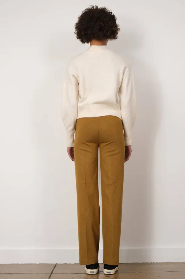 Avenue Montaigne FLAVIA Flannel Dijon Women Pants