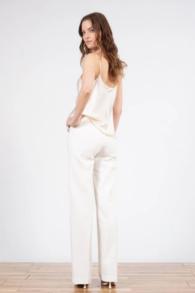 Avenue Montaigne FLAVIA OffWhite Denim Women Pants Avenue Montaigne FLAVIA OffWhite Denim Women Pants