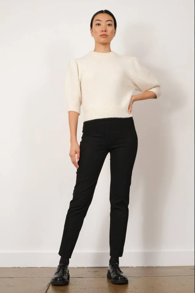 Avenue Montaigne PARS Flannel Black Women Pants