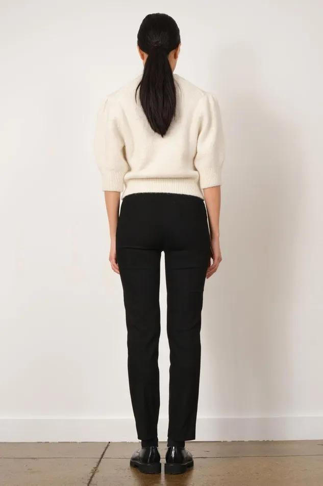 Avenue Montaigne PARS Flannel Black Women Pants Avenue Montaigne PARS Flannel Black Women Pants