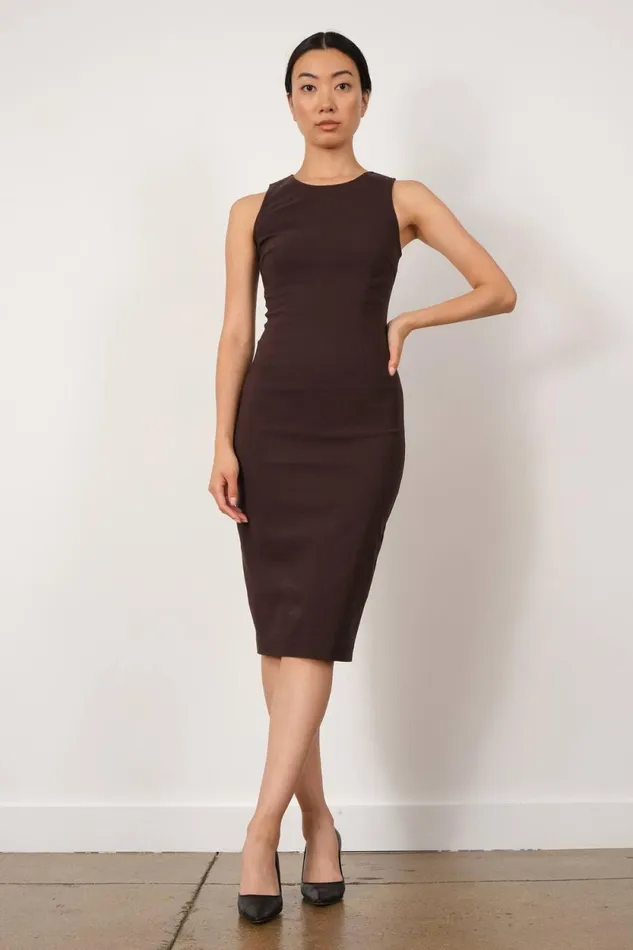 Avenue Montaigne ROMA Signature Brown Women Dresses