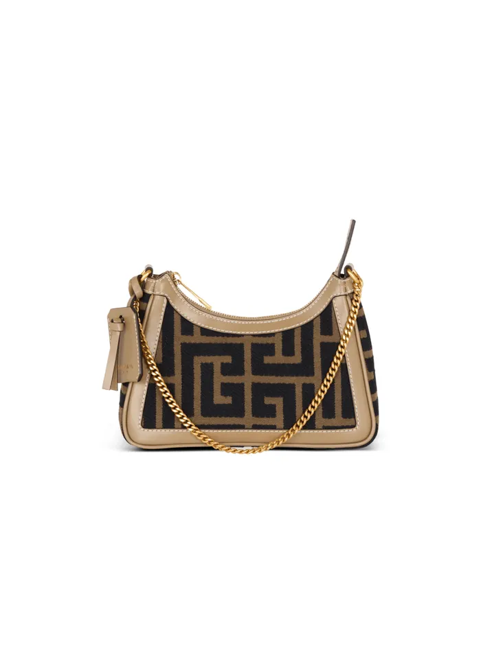 BArmy Shoulder Bag In PB Labyrinth Jacquard Black Women Balmain Crossbody Bags