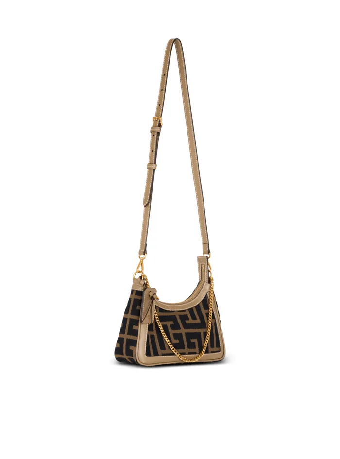 BArmy Shoulder Bag In PB Labyrinth Jacquard Black Women Balmain Crossbody Bags
