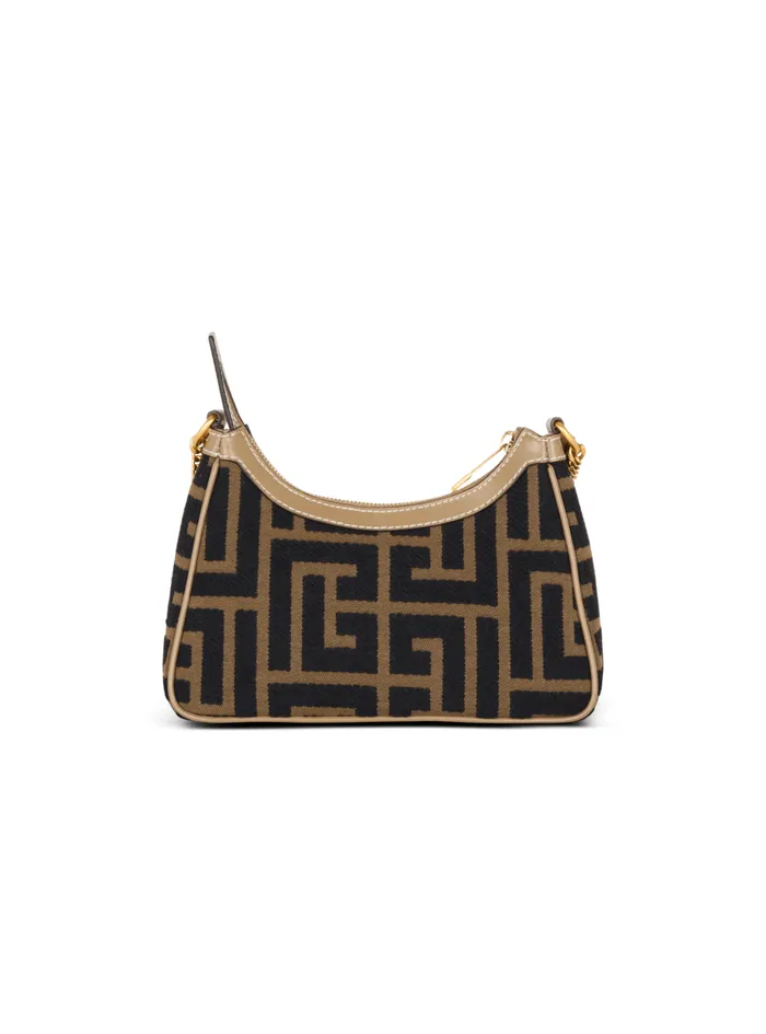 BArmy Shoulder Bag In PB Labyrinth Jacquard Black Women Balmain Crossbody Bags