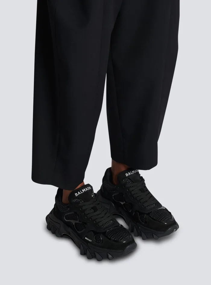 BCourt Trainers With Jacquard Monogram Black Women Balmain Sneakers