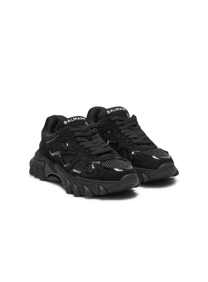 BCourt Trainers With Jacquard Monogram Black Women Balmain Sneakers