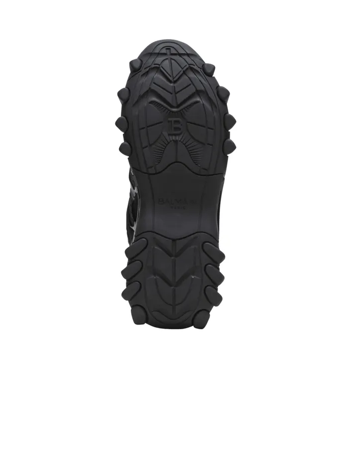 BCourt Trainers With Jacquard Monogram Black Women Balmain Sneakers