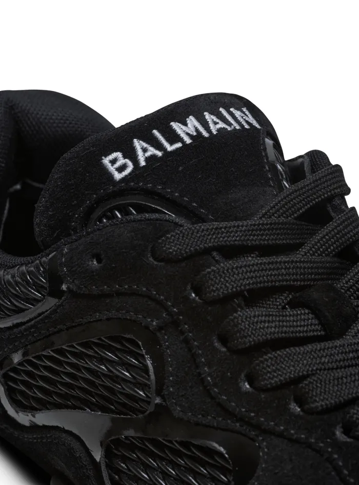 BCourt Trainers With Jacquard Monogram Black Women Balmain Sneakers