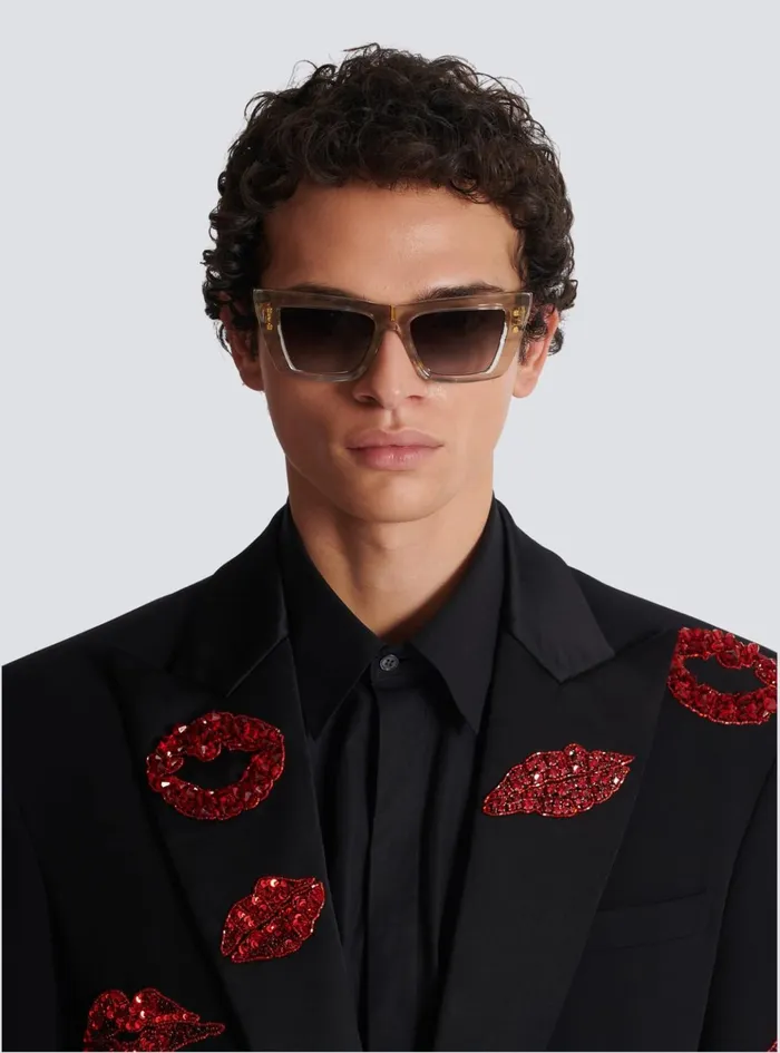 BEye Sunglasses Grey WomenMen Balmain Eyewear