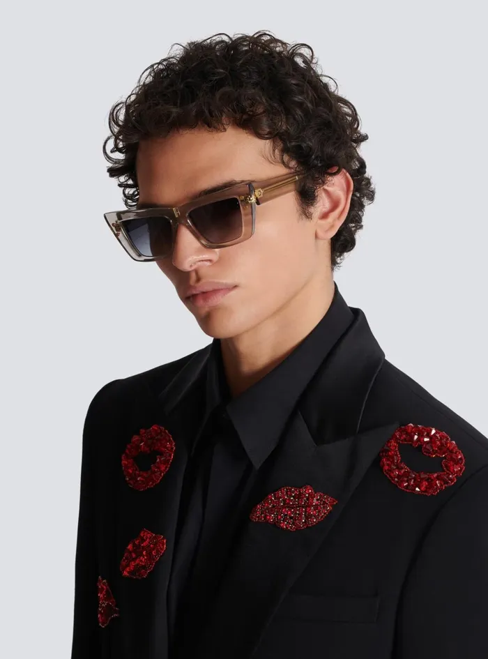 BEye Sunglasses Grey WomenMen Balmain Eyewear