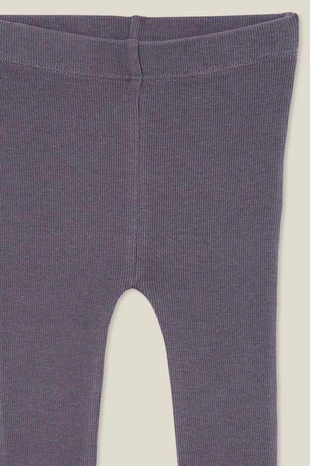 Baby Bottoms Cotton On The Row Rib Skinny Legging Rabbit Grey Wash