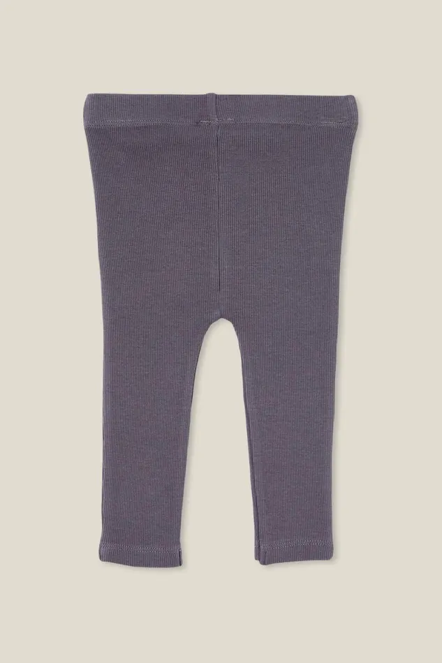 Baby Bottoms Cotton On The Row Rib Skinny Legging Rabbit Grey Wash