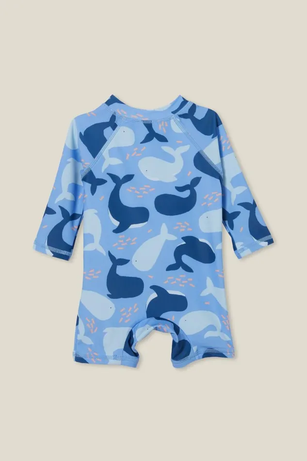 Baby Swimwear Cotton On Cameron Long Sleeve Swimsuit Dusk Bluewhales Friends