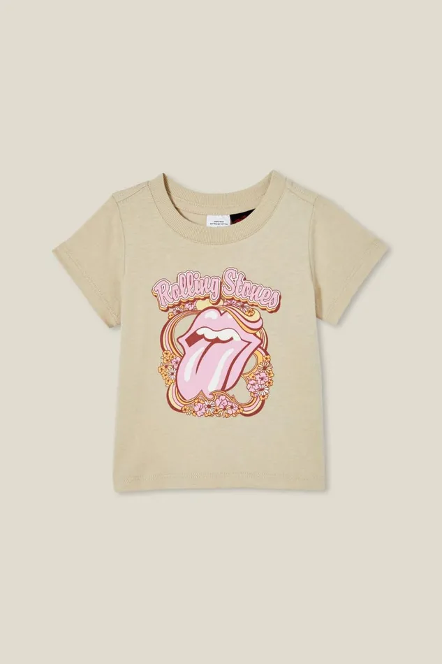 Baby Tops Jackets and Sweaters Cotton On Jamie Short Sleeve TeeLicense Lcn Bra Rainy Dayrolling Stones Floral