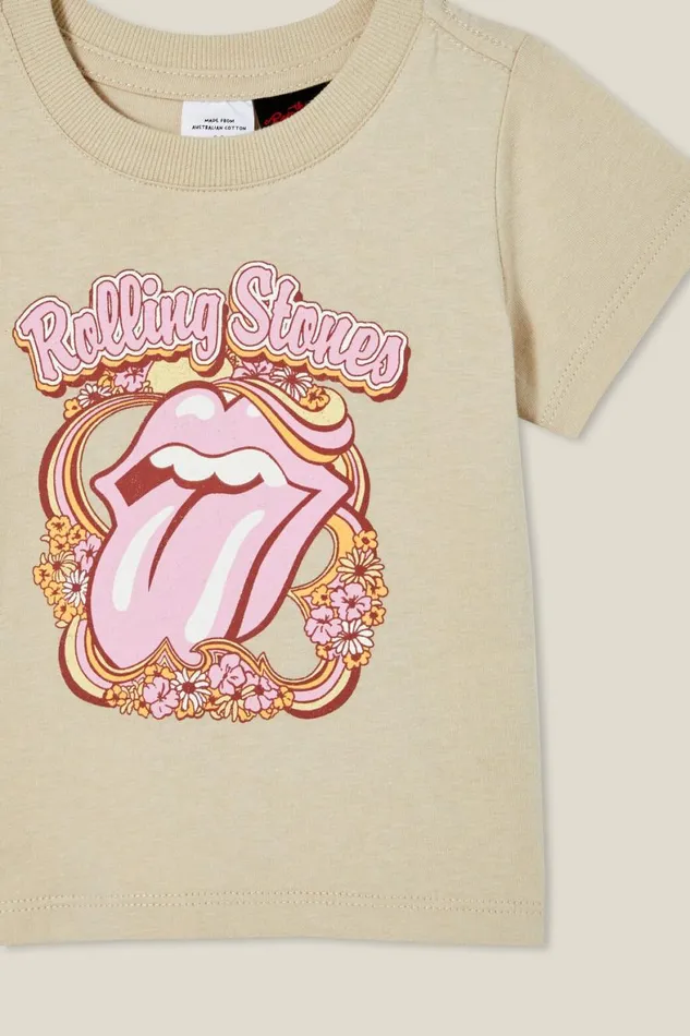 Baby Tops Jackets and Sweaters Cotton On Jamie Short Sleeve TeeLicense Lcn Bra Rainy Dayrolling Stones Floral