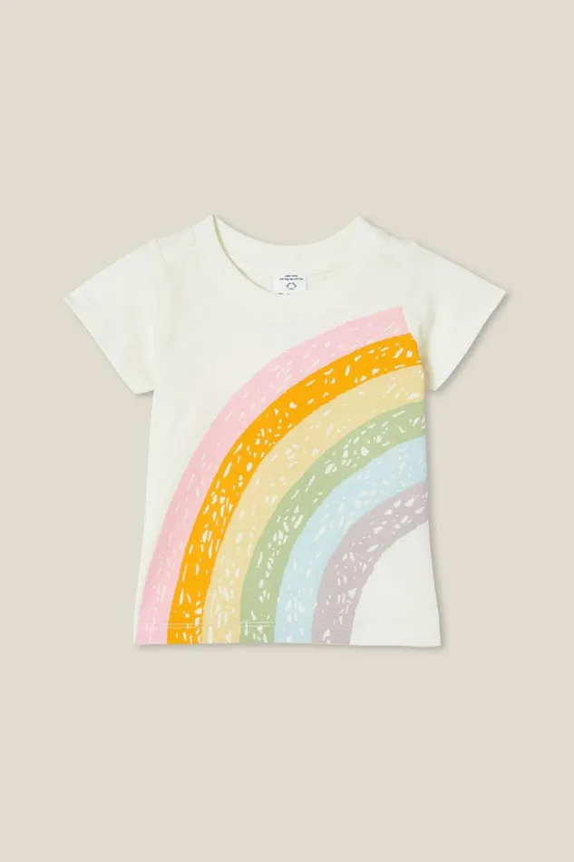 Baby Tops Jackets and Sweaters Cotton On Jamie Short Sleeve Tee Vanillasketchy Rainbow