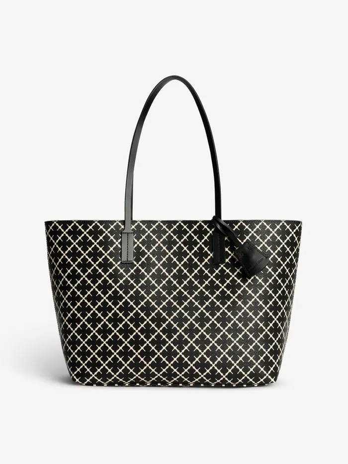 Bags Women By Malene Birger Abigail Printed Tote Bag Black