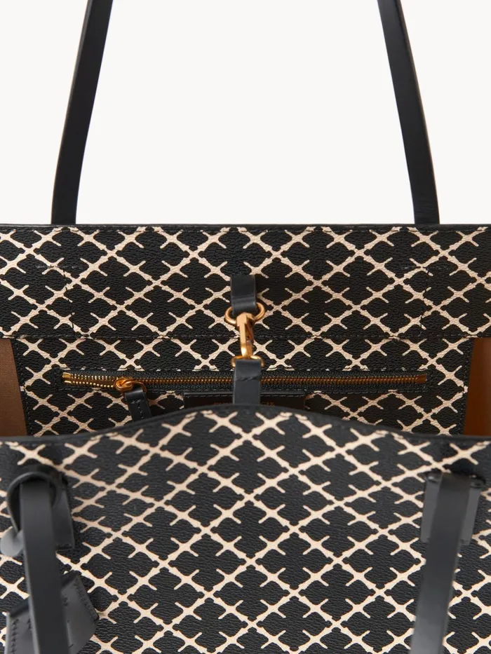 Bags Women By Malene Birger Abigail Printed Tote Bag Black Bags Women By Malene Birger Abigail Printed Tote Bag Black