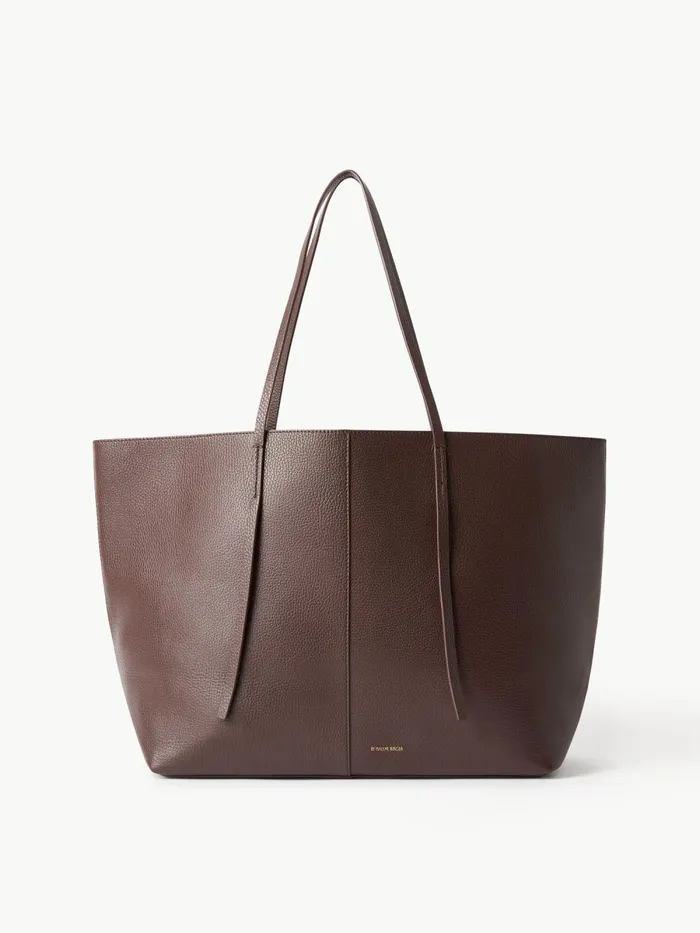 Bags Women By Malene Birger Abilla Leather Tote Coffee Bean