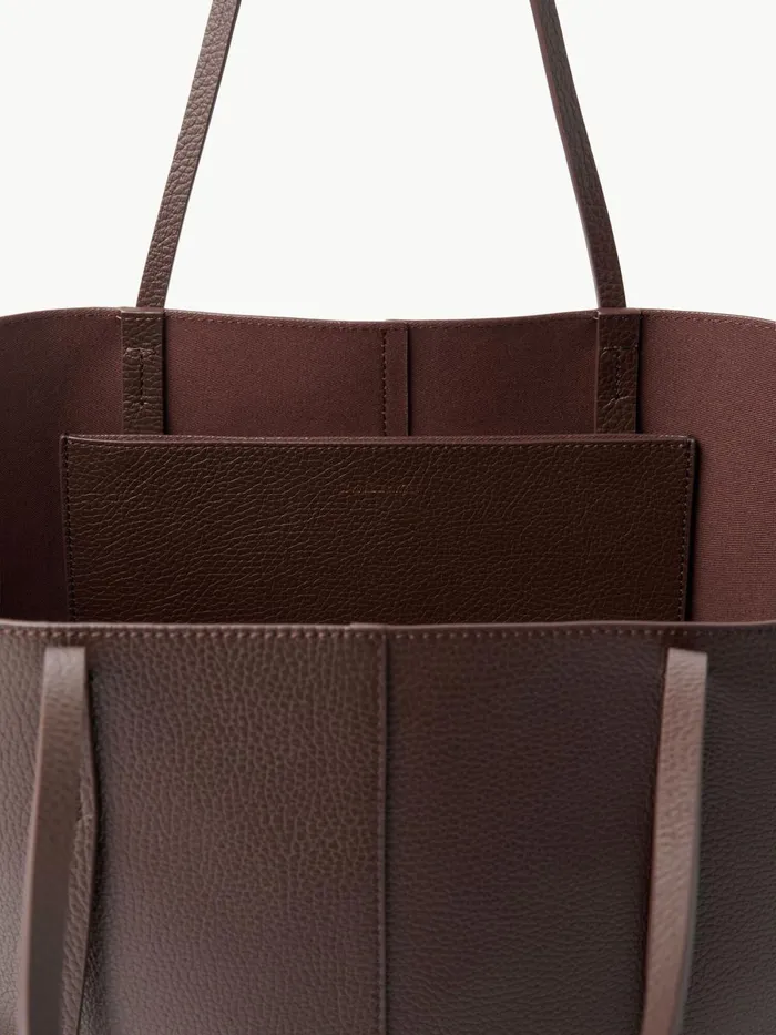 Bags Women By Malene Birger Abilla Leather Tote Coffee Bean