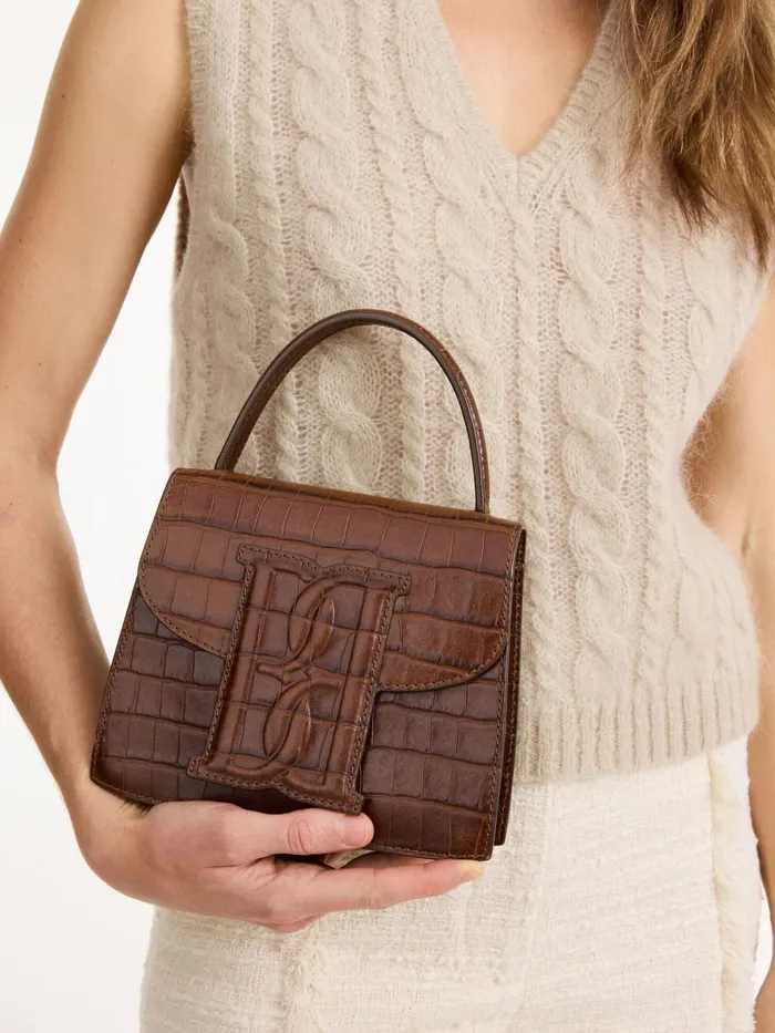 Bags Women By Malene Birger Ramil Leather Shoulder Bag Bison