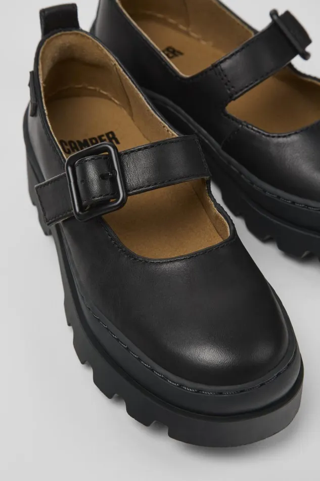 Ballerinas Kids Camper Brutus Black Leather Shoes