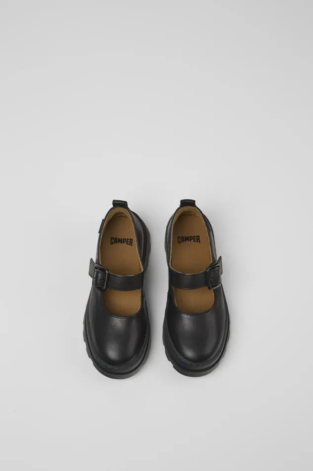 Ballerinas Kids Camper Brutus Black Leather Shoes