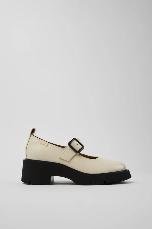 Ballerinas Women Camper Milah White Leather Shoes
