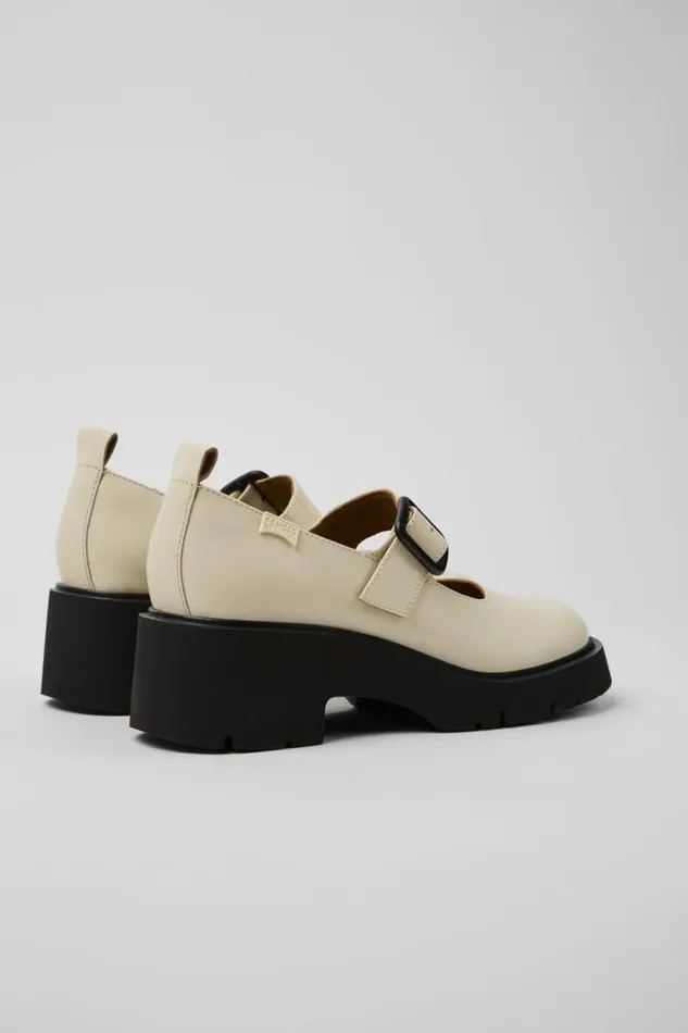 Ballerinas Women Camper Milah White Leather Shoes