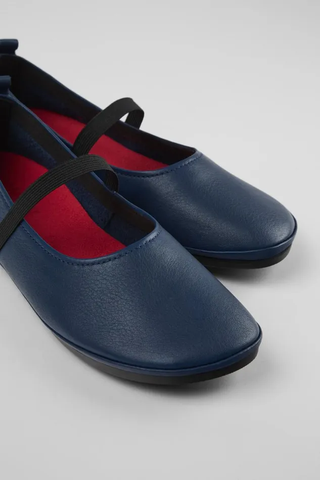 Ballerinas Women Camper Right Blue Leather Mary Jane