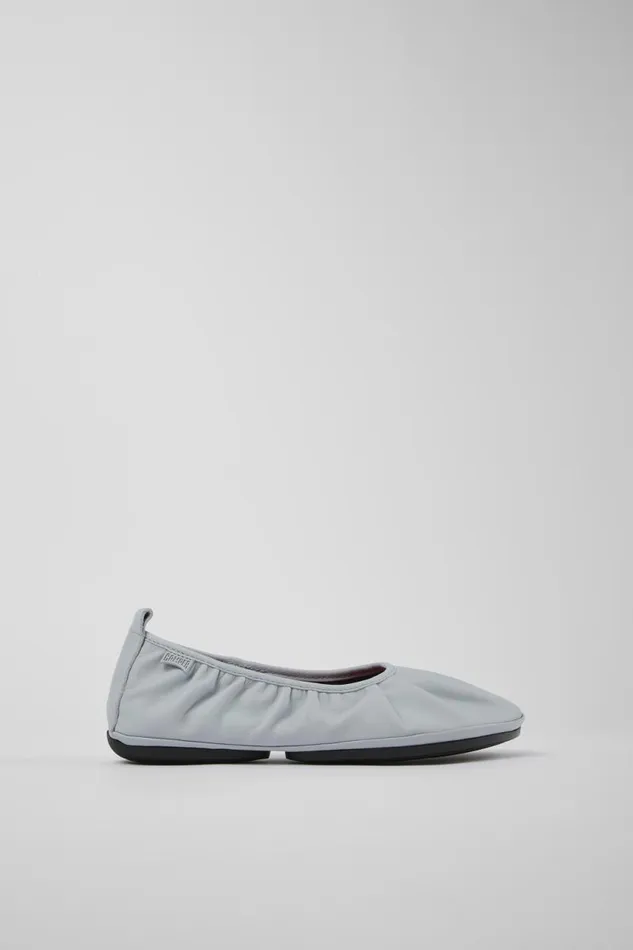 Ballerinas Women Camper Right Gray Leather Ballerina