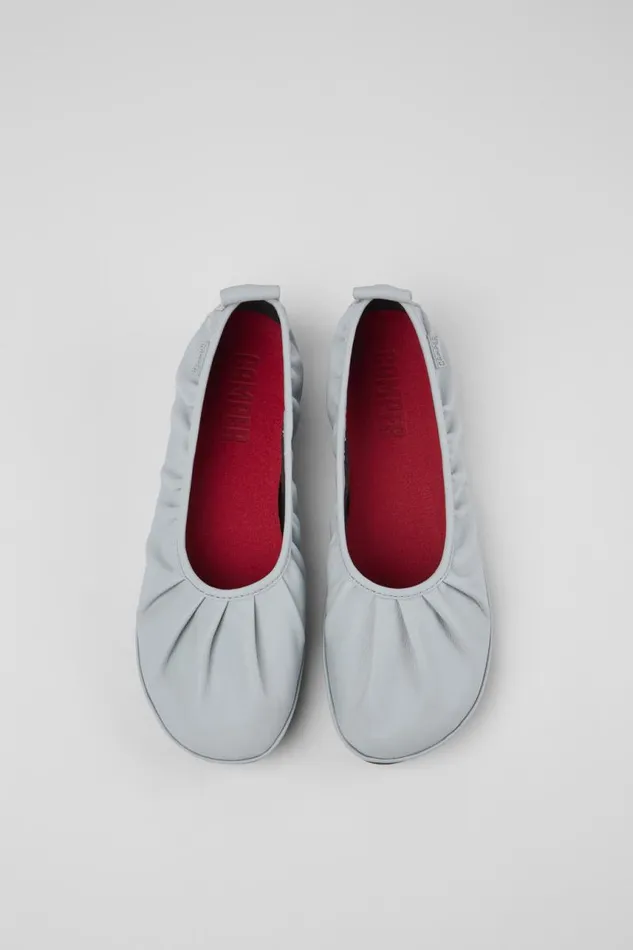 Ballerinas Women Camper Right Gray Leather Ballerina
