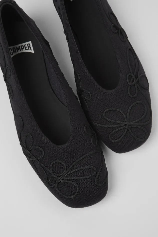 Ballerinas Women Camper Twins Black Textile Ballerinas
