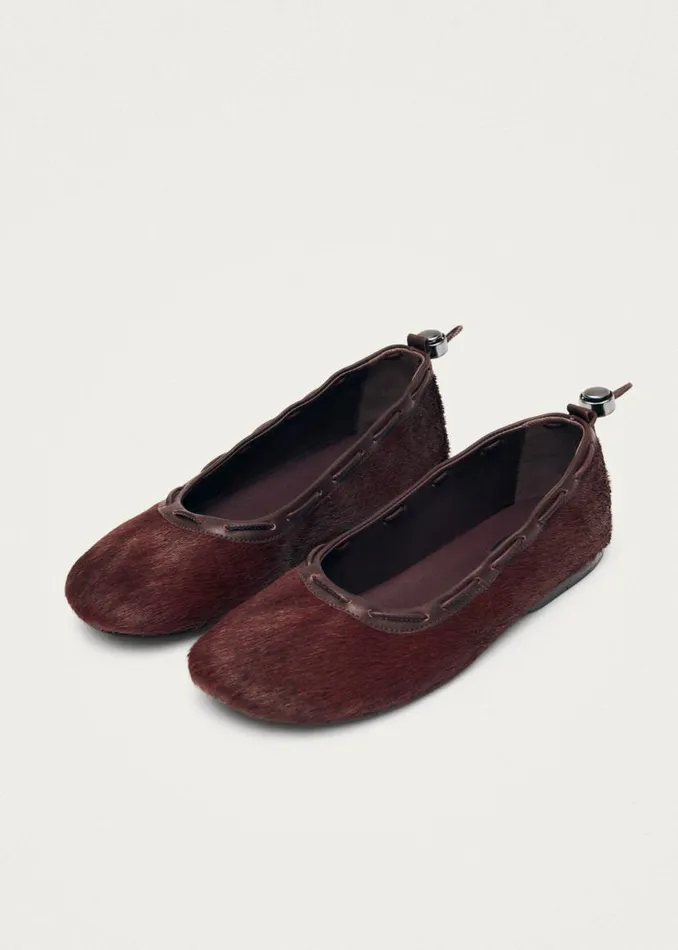 Ballet Flats Women ALOHAS Gill Soft Burgundy Leather Ballet Flats
