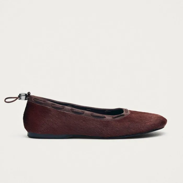 Ballet Flats Women ALOHAS Gill Soft Burgundy Leather Ballet Flats