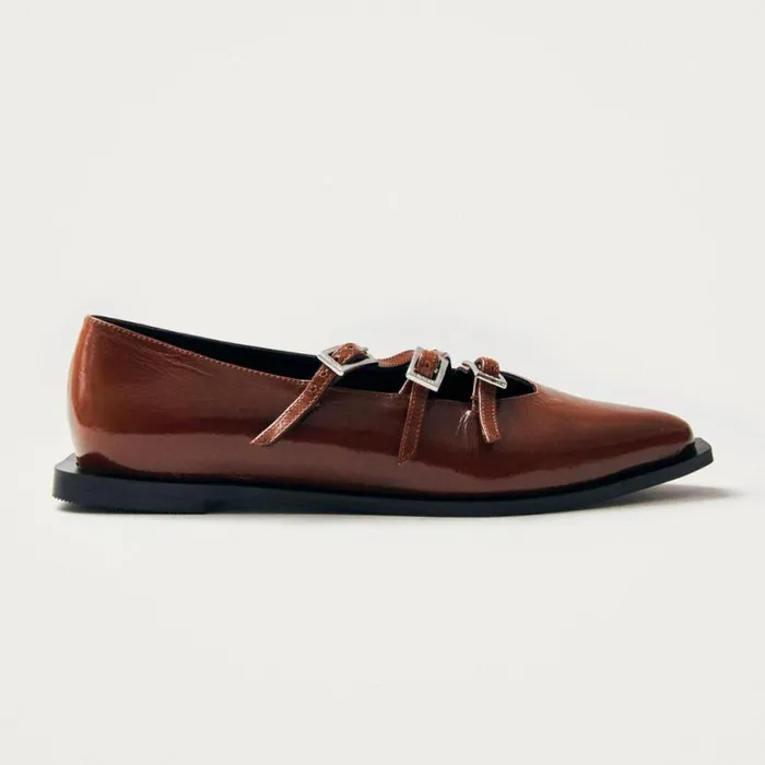 Ballet Flats Women ALOHAS Jive Onix Brown Leather Ballet Flats