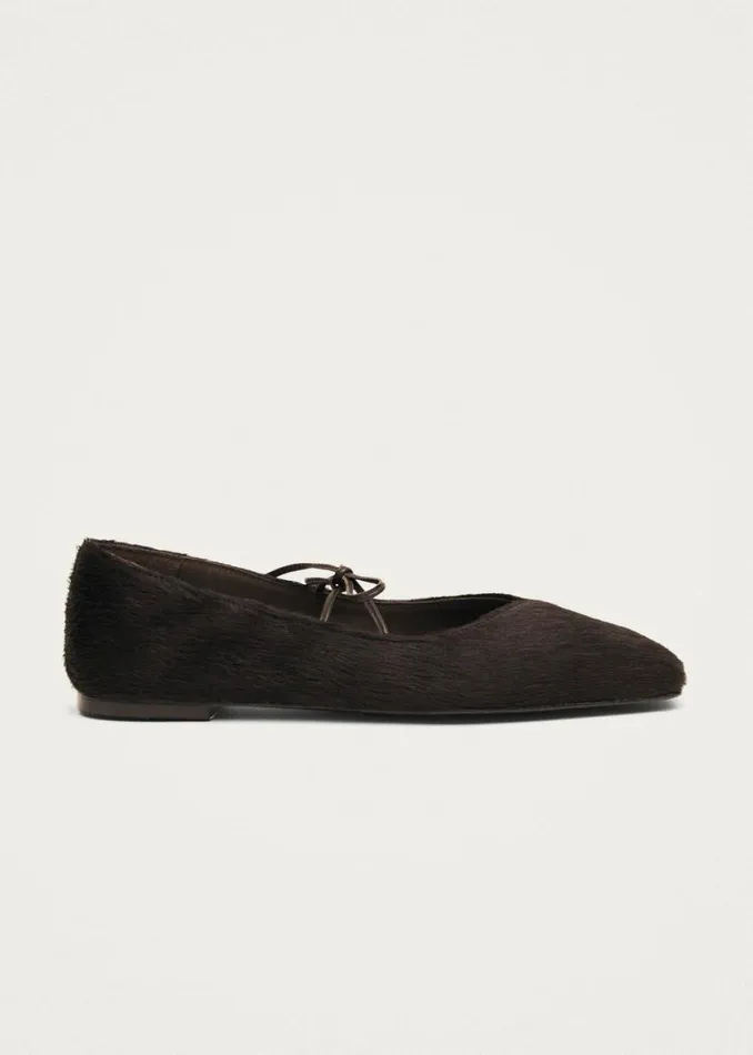 Ballet Flats Women ALOHAS Sway Soft Brown Leather Ballet Flats