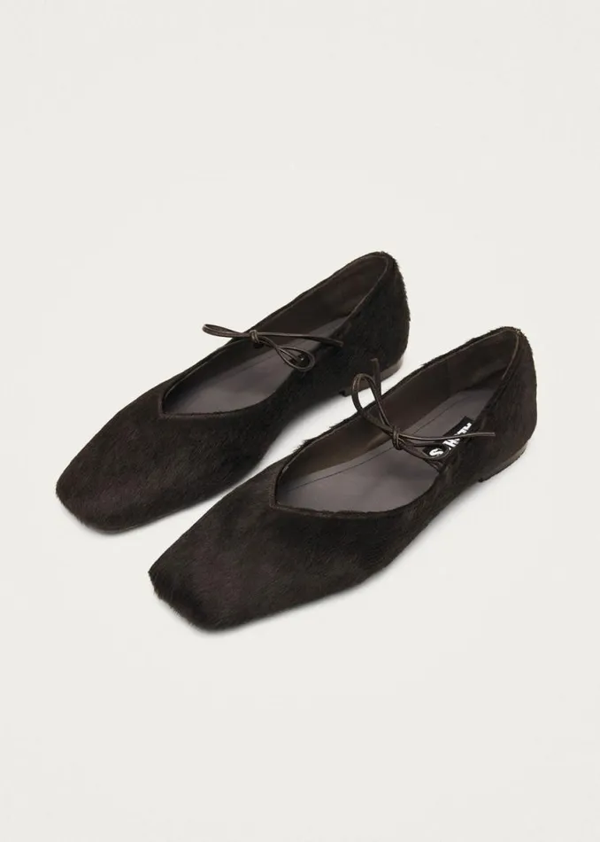 Ballet Flats Women ALOHAS Sway Soft Brown Leather Ballet Flats