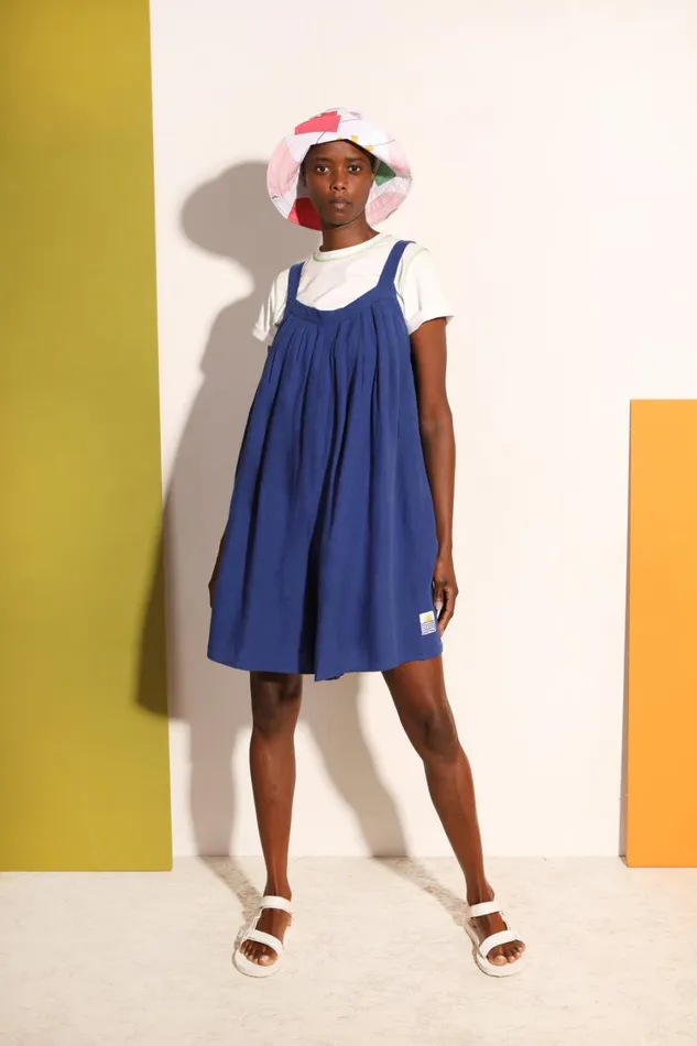 Basic Linen Romper Cobalt WomensShop LF Markey One Pieces