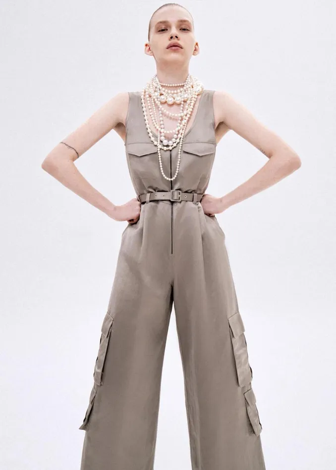 Beige Satin Jumpsuit Women Self Portrait Dresses Beige Satin Jumpsuit Women Self Portrait Dresses