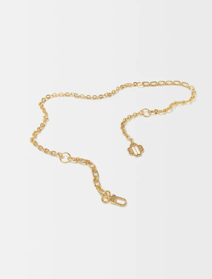 Belts Women Maje Clover Logo Chain Belt Gold Belts Women Maje Clover Logo Chain Belt Gold