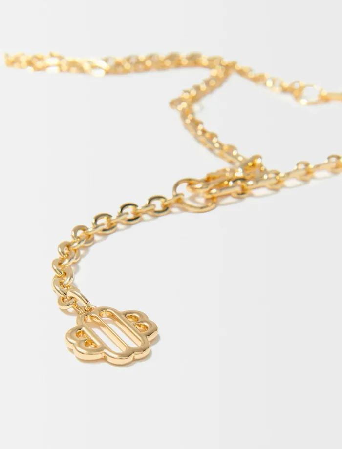 Belts Women Maje Clover Logo Chain Belt Gold Belts Women Maje Clover Logo Chain Belt Gold