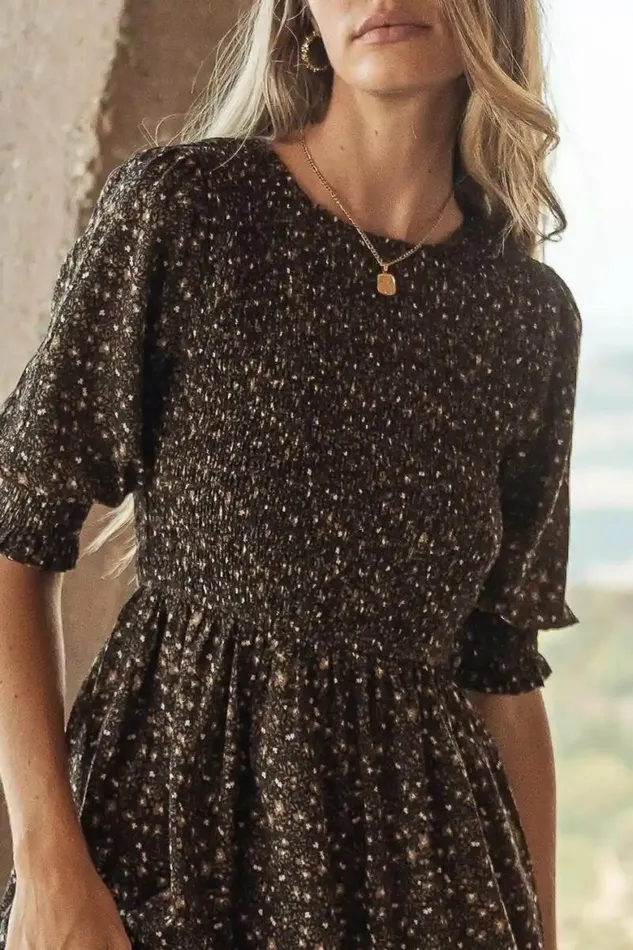 Billie Floral Dress Black Women Bohme Dresses