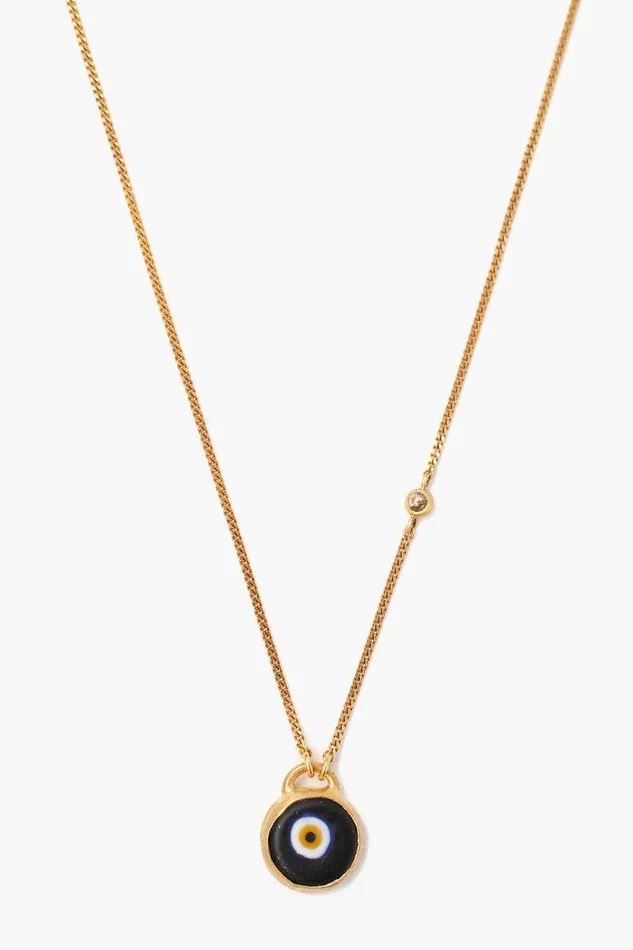 Black Evil Eye Necklace With Champagne Diamond Women Chan Luu Necklaces