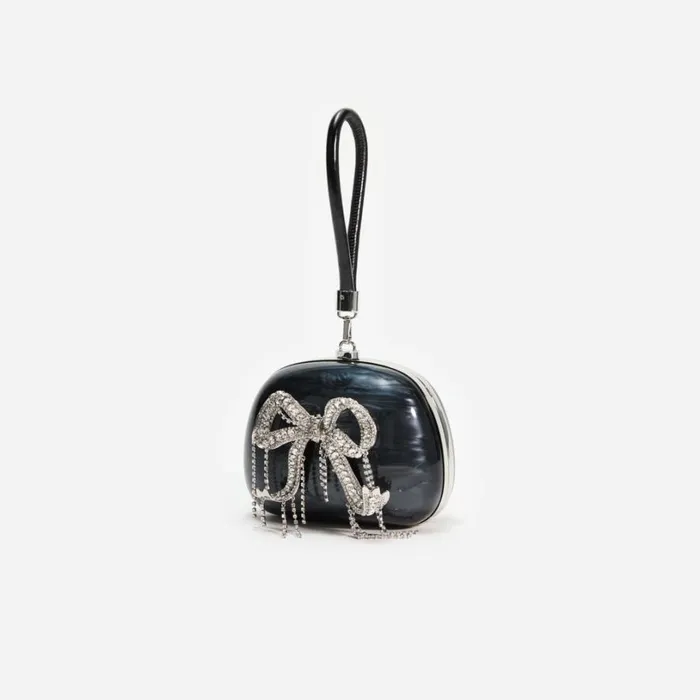Black Pearl Top Handle Clutch Bag Women Self Portrait Clutch Bags Black Pearl Top Handle Clutch Bag Women Self Portrait Clutch Bags