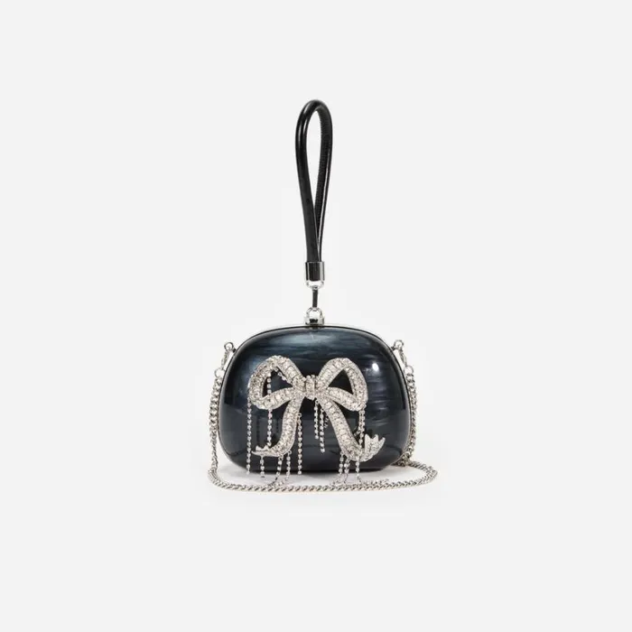Black Pearl Top Handle Clutch Bag Women Self Portrait Clutch Bags Black Pearl Top Handle Clutch Bag Women Self Portrait Clutch Bags