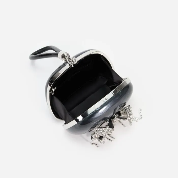 Black Pearl Top Handle Clutch Bag Women Self Portrait Clutch Bags Black Pearl Top Handle Clutch Bag Women Self Portrait Clutch Bags