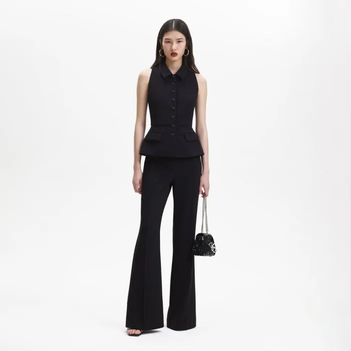 Black Tailored Jumpsuit Women Self Portrait Dresses