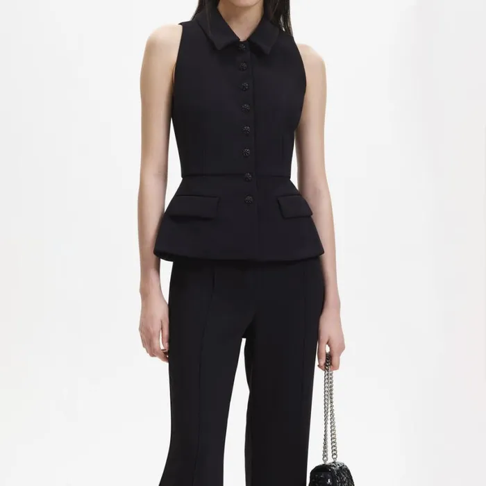 Black Tailored Jumpsuit Women Self Portrait Dresses